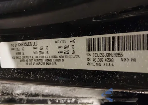 2008 Dodge Avenger Sxt из США, поврежденный, VIN 1B3LC56J68N286955